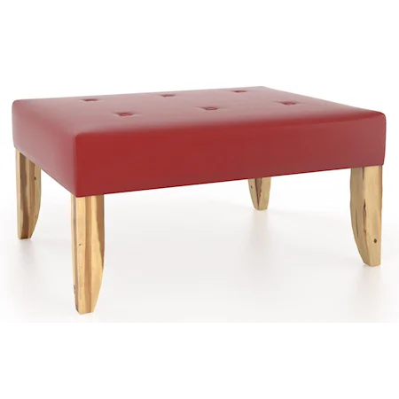 Customizable Rectangular Ottoman with Tufting